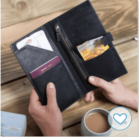 Travel wallet for business trips