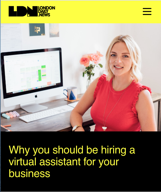 London Daily News Article Why hire a virtual assistant
